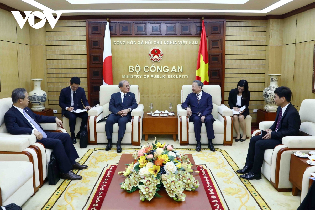 Bộ trưởng Tô Lâm tiếp Tổng Thư ký Hội đồng An ninh quốc gia Nhật Bản